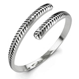 Solid 925 Sterling Silver Double Fern Ring