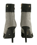 Bosccolo Womens Spike Heel Boots - Grey/Black Nubuk