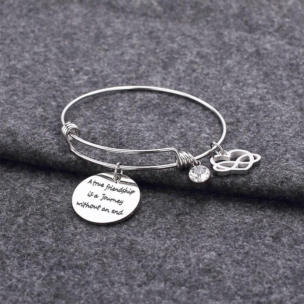 Bullion Gold A True Friendship Inscriptions Adjustable Bracelet
