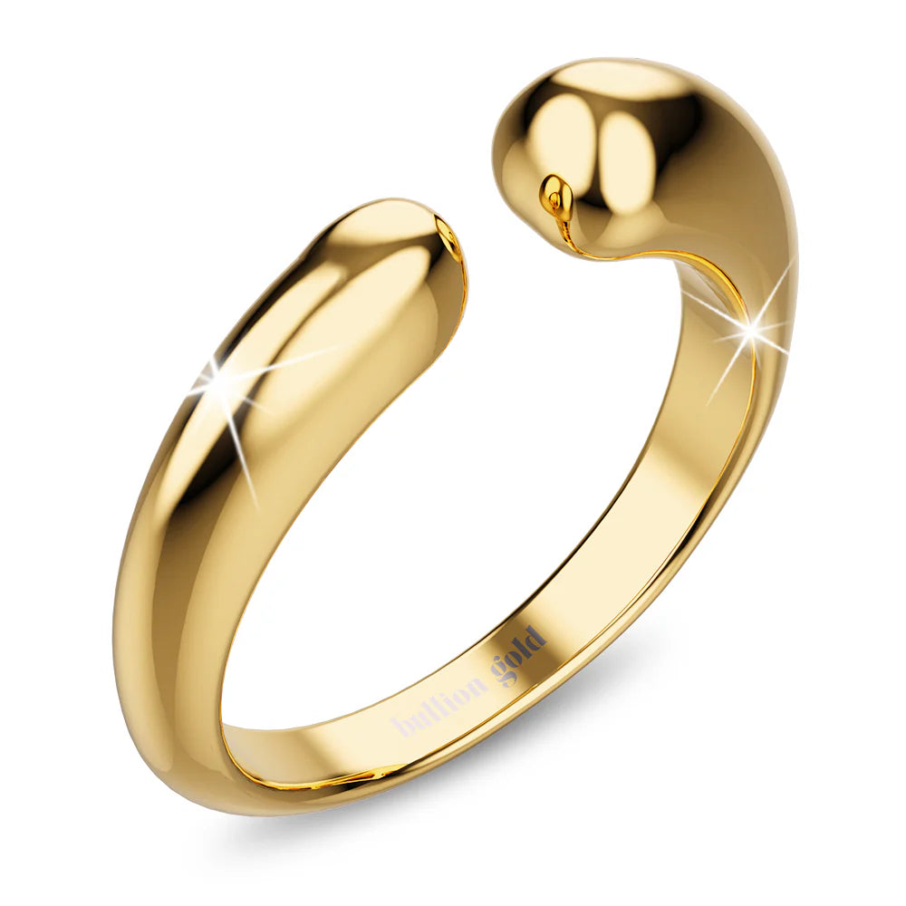 Bullion Gold Gaping Jasper Ring in Gold