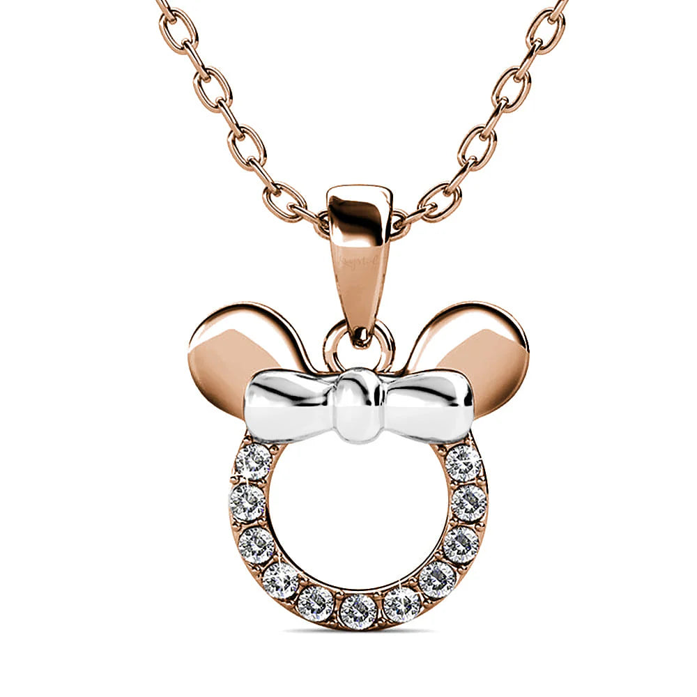 Krystal Couture Minnie Mouse Necklace Embellished with SWAROVSKI Crystals