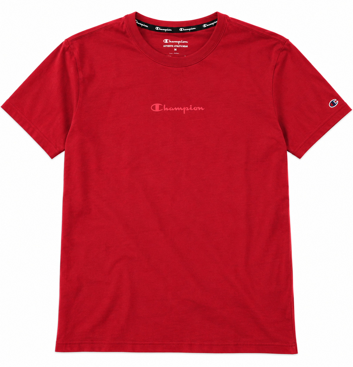 Champion Men's Tonal Script Tee - Cardinal