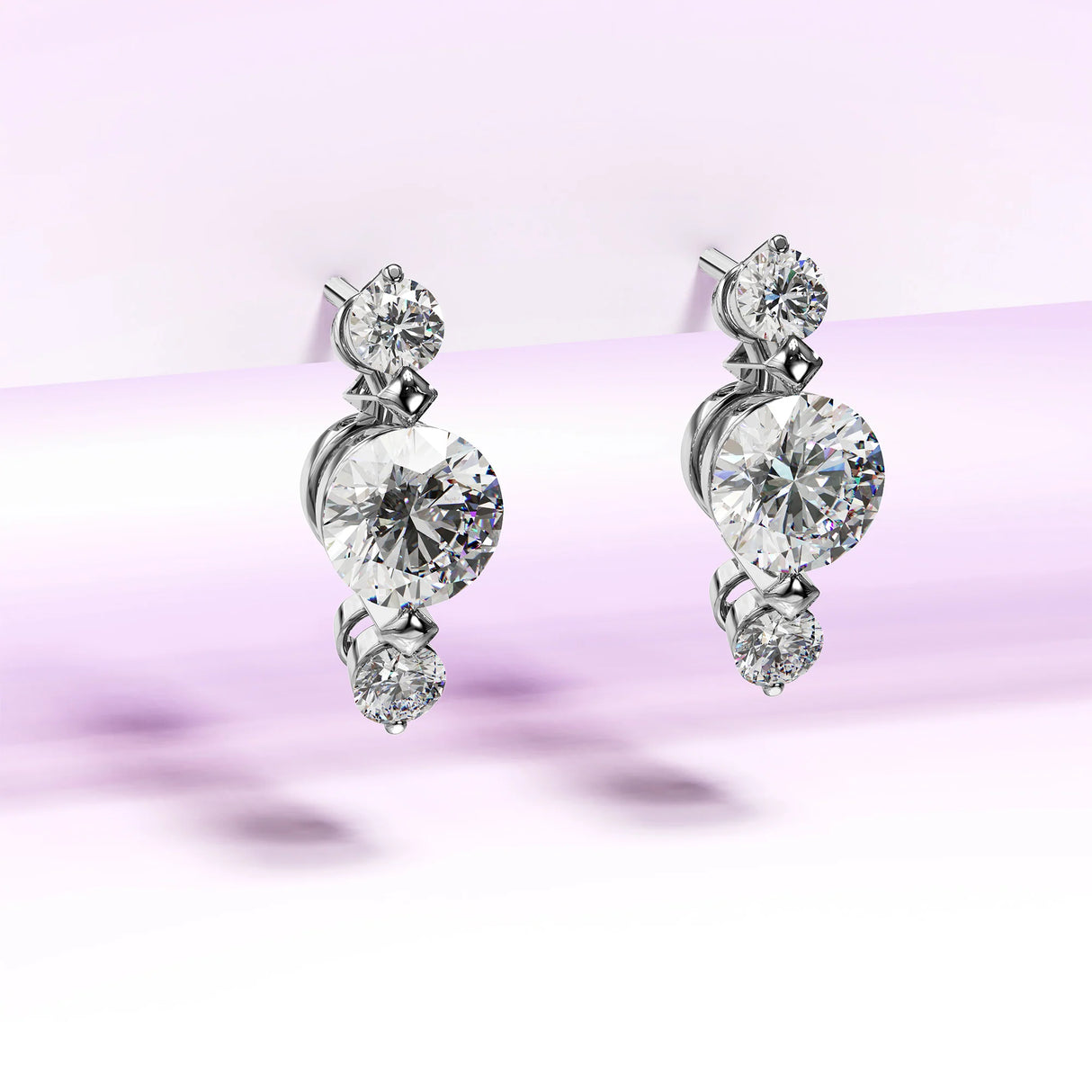 Krystal Couture Long Journey Drop Earrings Embellished with SWAROVSKI Crystals