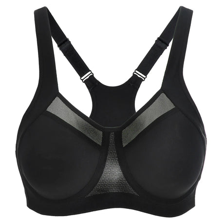 No Bounce High Support Workout Bra - Black