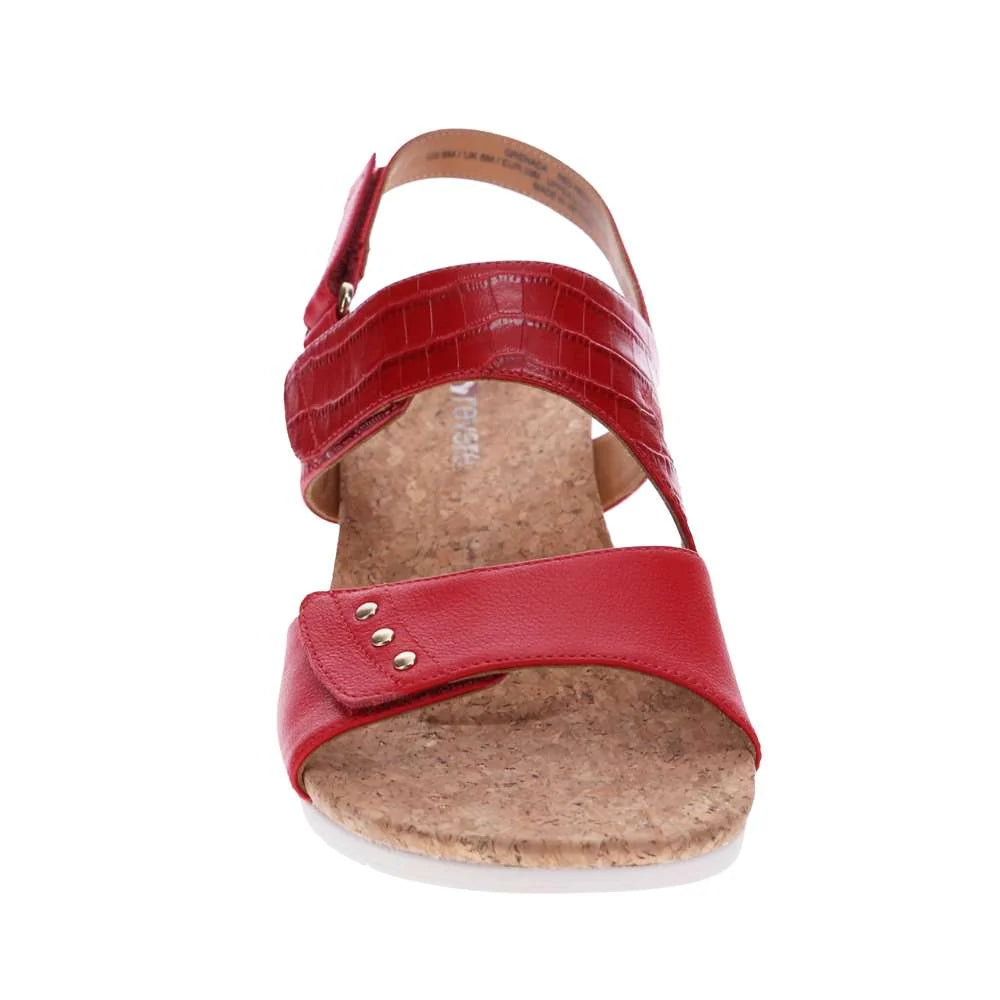 Revere Grenada Wedge - Red French/Croc