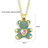 Bullion Gold Love Stories Little Bear Pendant Necklace