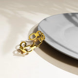 Bullion Gold Adjustable Imperial Chain Link Ring in Gold Layered