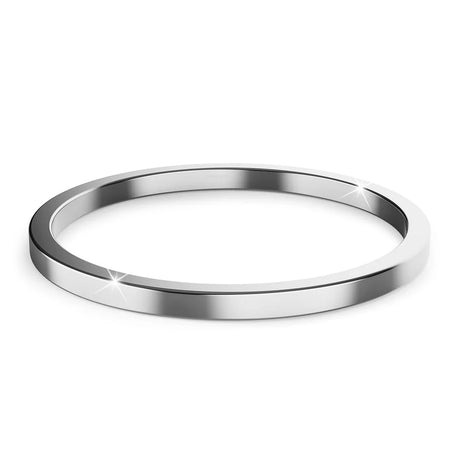 Bullion Gold White Gold Simplicity Slim Ring