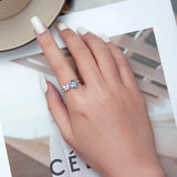 Solid 925 Sterling Silver Non-Identical Twin Butterfly Ring