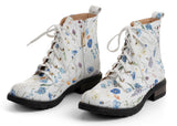 Bosccolo Womens Boots - White Flowers