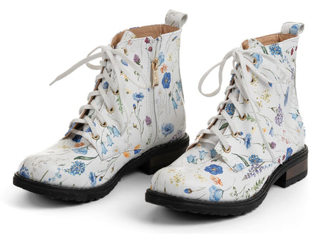 Bosccolo Womens Boots - White Flowers