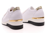 Bosccolo Womens Sneakers - White/Gold