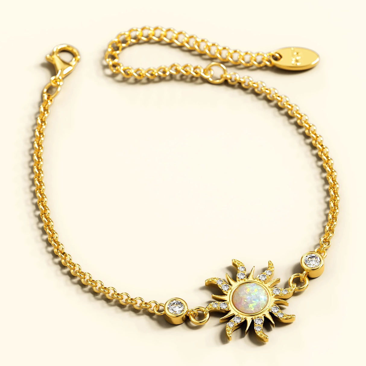 Bullion Gold Celestial Opal Sun Bracelet