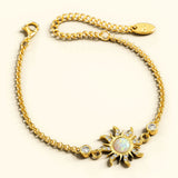 Bullion Gold Celestial Opal Sun Bracelet