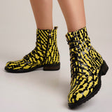 Bosccolo Womens Boots - Black/Yellow