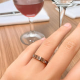 Bullion Gold Romanian Numeral Ring In Rose Gold