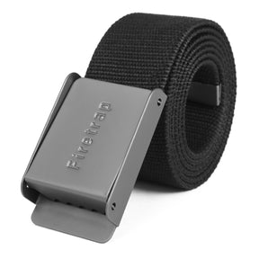 Firetrap Men's Bottle Opener Raised Woven Belt - Black