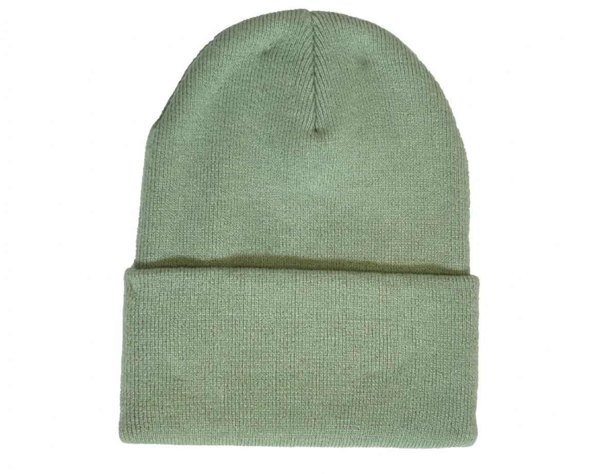 Cherry Red Classic Beanie - Green