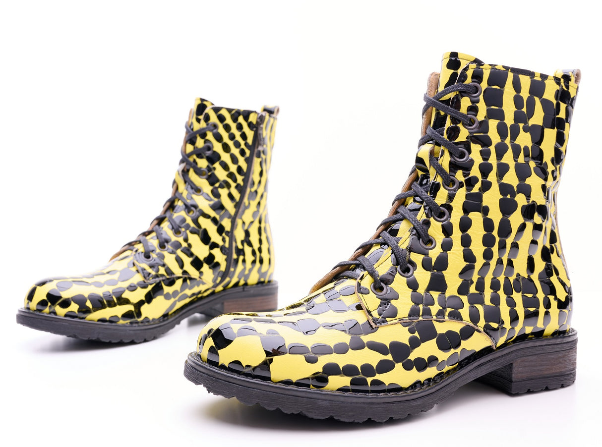 Bosccolo Womens Boots - Black/Yellow