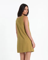 Lost In Lunar Celeste Mini Dress - Olive