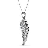 Krystal Couture Fly High with Wing Pendant Necklace in White Gold Embellished with Crystals from SWAROVSKI