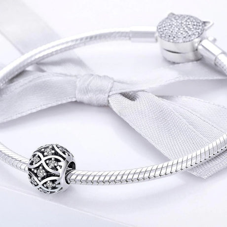 Solid 925 Sterling Silver Infinity CZ Charm