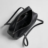 Soft Lambskin Leather Pillow Box Bag - Black