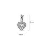 Krystal Couture Heart-Shaped Dangle Earrings Embellished with SWAROVSKI Crystals