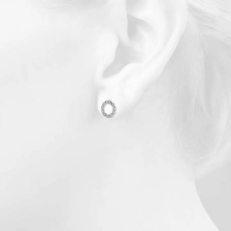 Solid 925 Sterling Silver Infinity Circle Earrings
