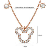 Krystal Couture Mickey Silhouette Pendant Necklace Embellished with SWAROVSKI Crystals