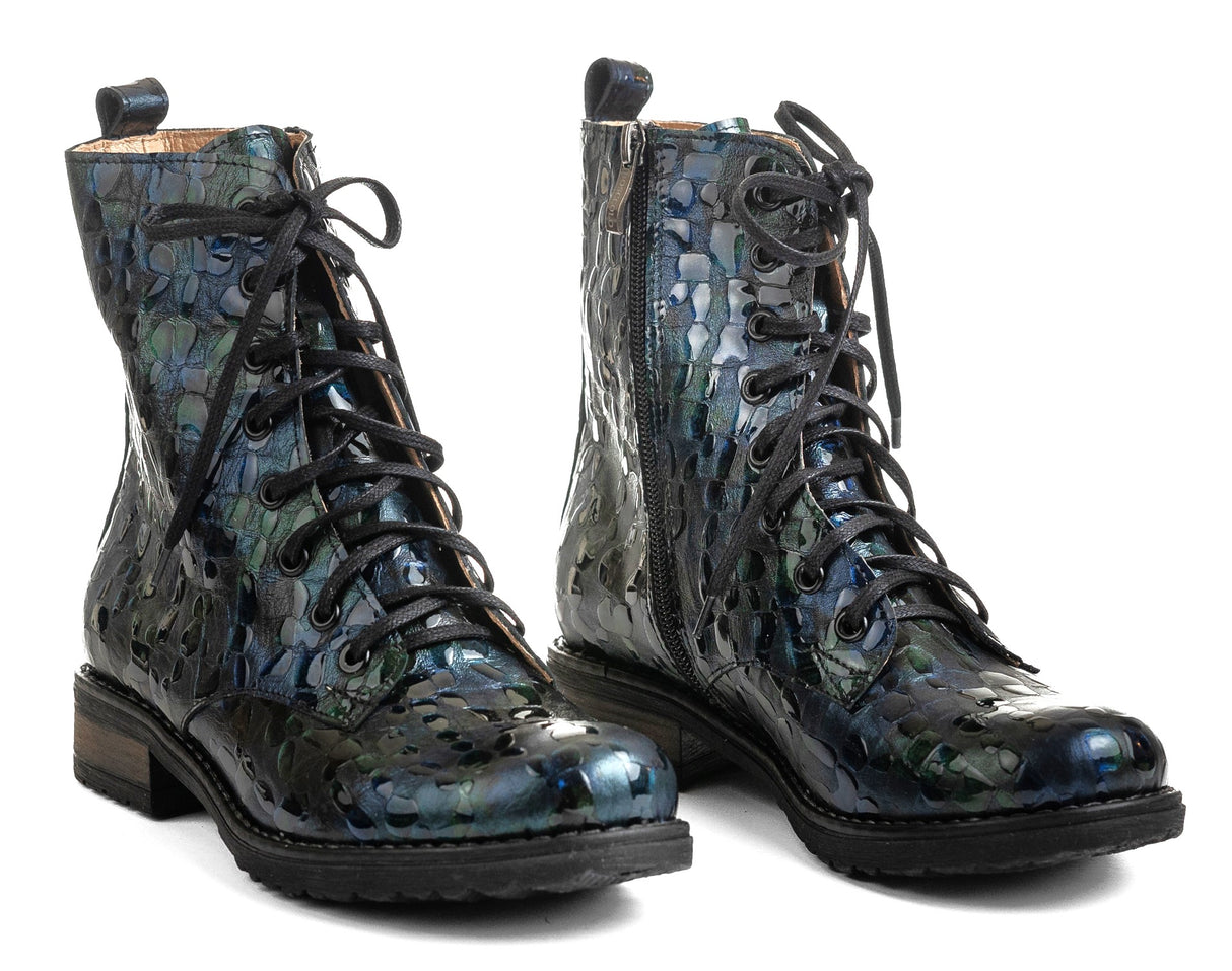 Bosccolo Womens Boots - Green Croco