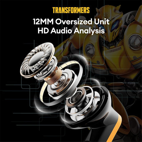 Transformers TWS Wireless Earbud Low Latency Earphones Bluetooth V5.4 TF-T11 - Yellow