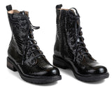 Bosccolo Womens Boots - Black Crocodile