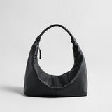 Vintage Leather Hobo Bag - Black