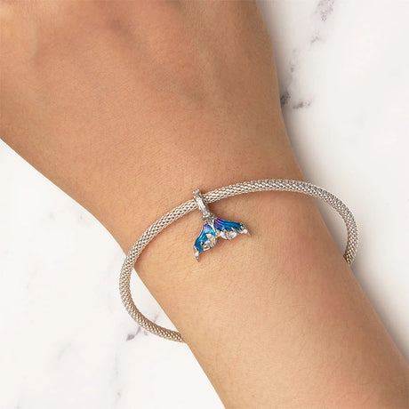 Solid 925 Signature Silver Mermaid Gleam Tail Charm