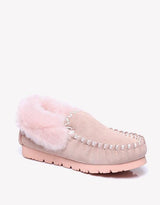 Popo Cow Suede Moccasin in Pink