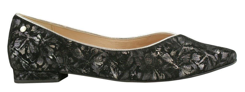 Bosccolo Womens Ballerina - Black / Silver