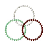 Manufacture Royale 3 Bracelet Set Lucky Red Agate & White Howlite