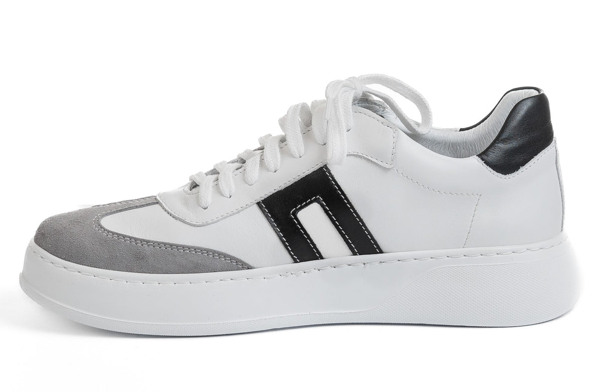 Bosccolo Womens Sneakers - White/Black/Grey