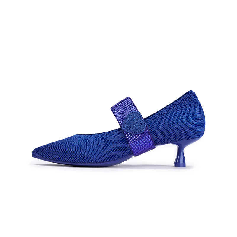 Belle Detachable Strap Mary Jane Heels - Sapphire