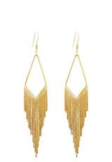 Liv Oliver 18K Gold Multi Chain Earrings