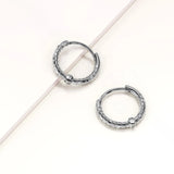 Solid 925 Sterling Silver Helical Huggie Earrings in Silver