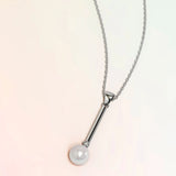 Krystal Couture Magnificent Pearl Drop Necklace Embellished with Swarovski Crystals