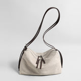 Linen Pillow Shoulder Bag - Taupe