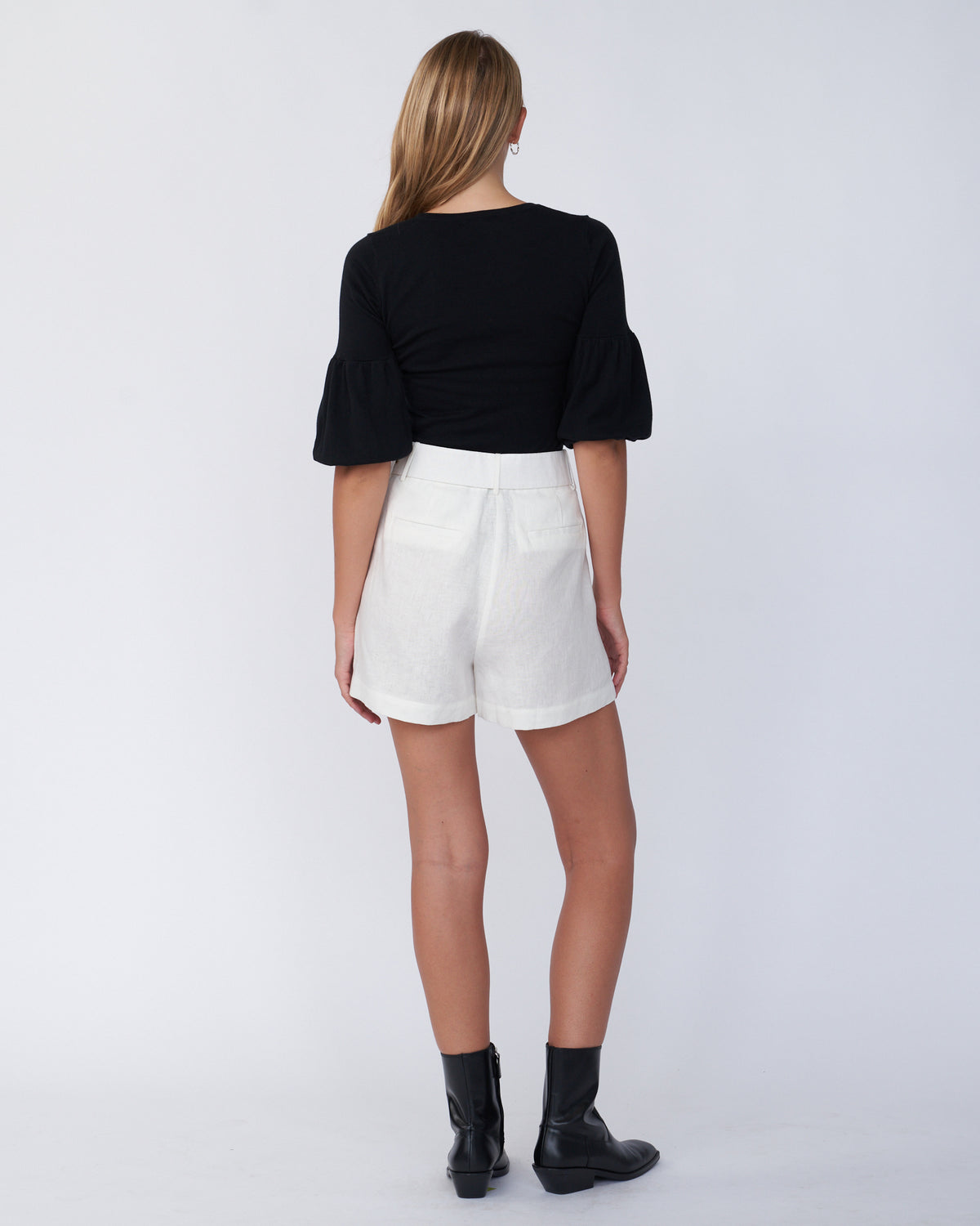 Amelius Frances Three Quarter Puff Sleeve Knit - Black