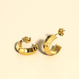 Bullion Gold Solid Textured Earrings in Gold