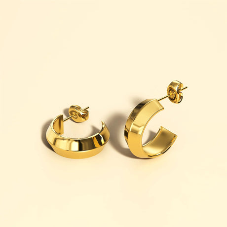 Bullion Gold Solid Textured Earrings in Gold