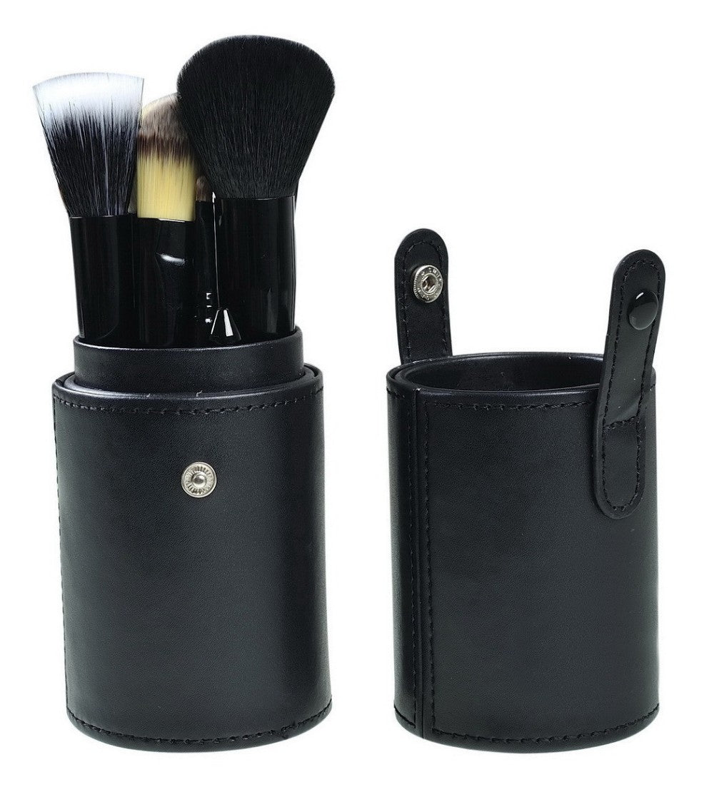 12 Piece Professional Makeup Brush Set Soft Bristle Carry Case Black