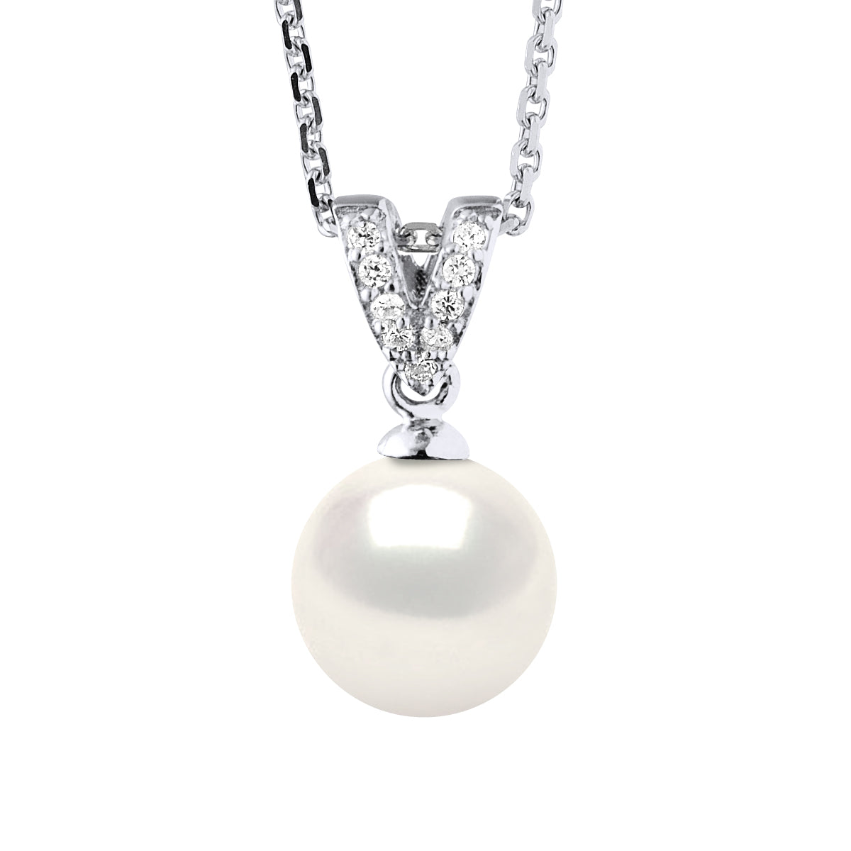 Necklace Prestige Jewelry - Natural Pearl White - Longueur 18 cm