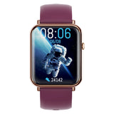 Bluetooth Smart Watch 1.69" 2.5D Touch Screen Call Heart Rate Blood Pressure BT 5.0 - Purple